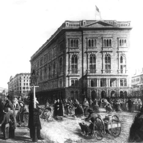 <span style="color: #000000 !important;font-size: 14pt">Cooper Union as photographed in the later part of the 19th centry, when they introduced the plan for a night school with a library. Cooper declared tuition to be “free as air and water.”</span>