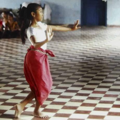 <span style="color: #000000 !important;font-size: 14pt">Dance students rehearsing at the School of Fine Arts, Phnom Penh</span>