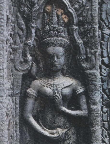 <span style="color: #000000 !important;font-size: 14pt">Apsara, the heavenly angels, served as the connecting link between the people and their gods. They often scattered rose petals as a welcoming gesture.</span>